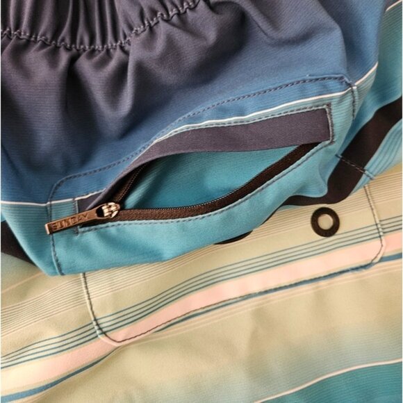 EveryDay Sunday Men's Size M Swimwear Lined Board Shorts Striped Blue Colorway - Picture 9 of 10
